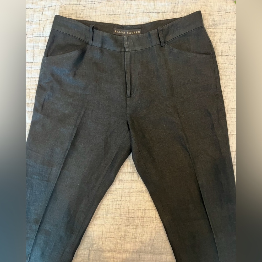 VINTAGE Ralph Lauren black label linen suit pants